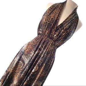 Backless Hanky Hem Halter Dress